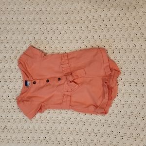 Old Navy pink denim romper 3-6 mos.